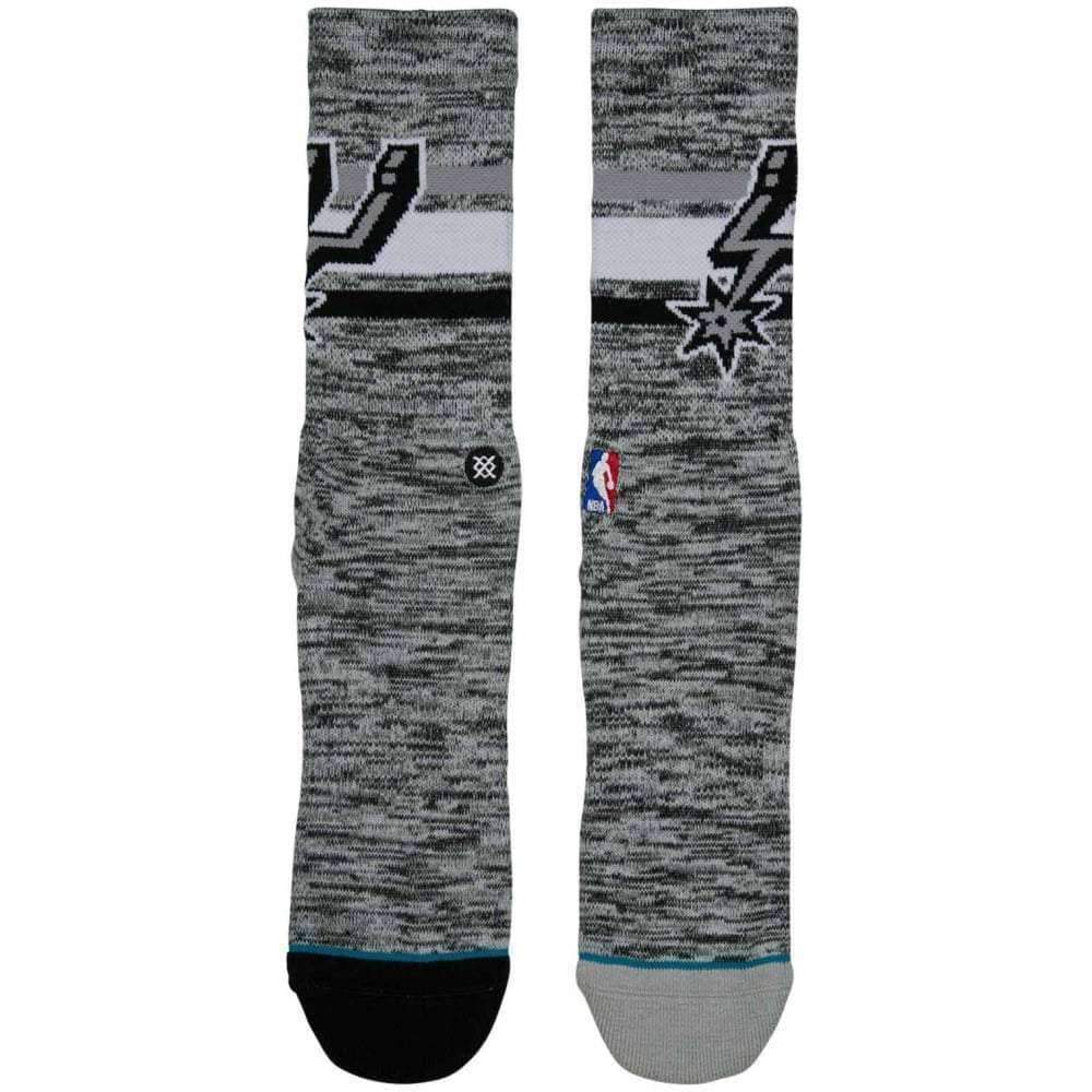 Stance NBA Spurs Melange Socks in Grey Mens Crew Length Socks by Stance