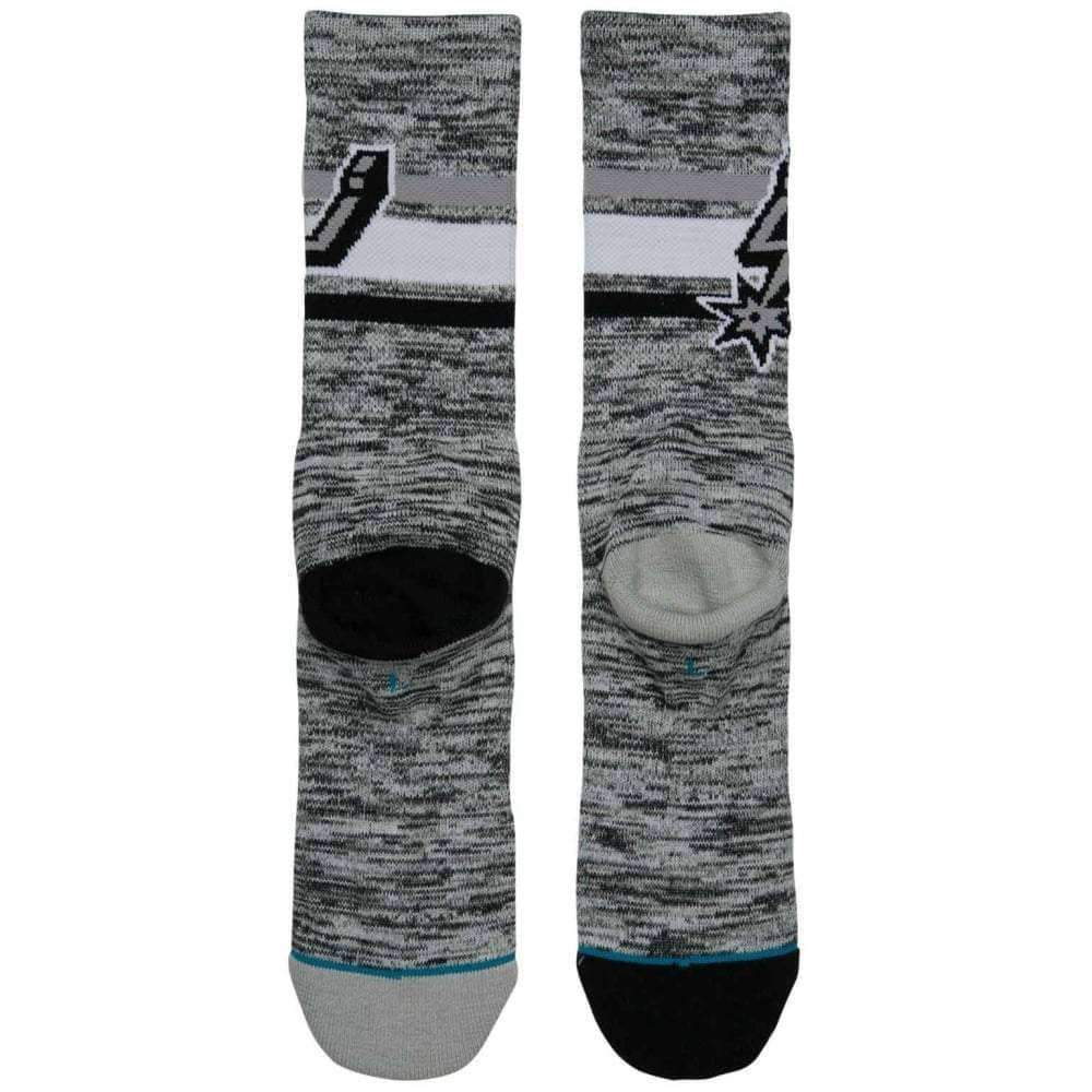 Stance NBA Spurs Melange Socks in Grey Mens Crew Length Socks by Stance