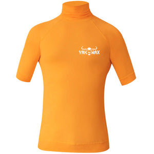 Yakwax Youth Kids OG Logo Short Sleeve UV Rash Vest - Orange - Kids UV Rash Vest by Yakwax