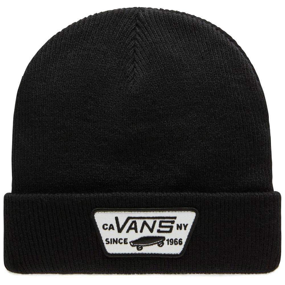 Vans Milford Beanie Black O/S (one size) Fold Beanie Hat by Vans