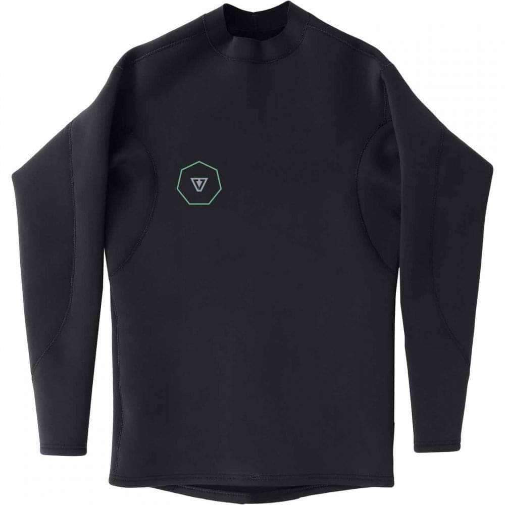Vissla 1mm Reversible Performance Long Sleeve Wetsuit Jacket Top in Black Mens Wetsuit Top/Jacket by Vissla