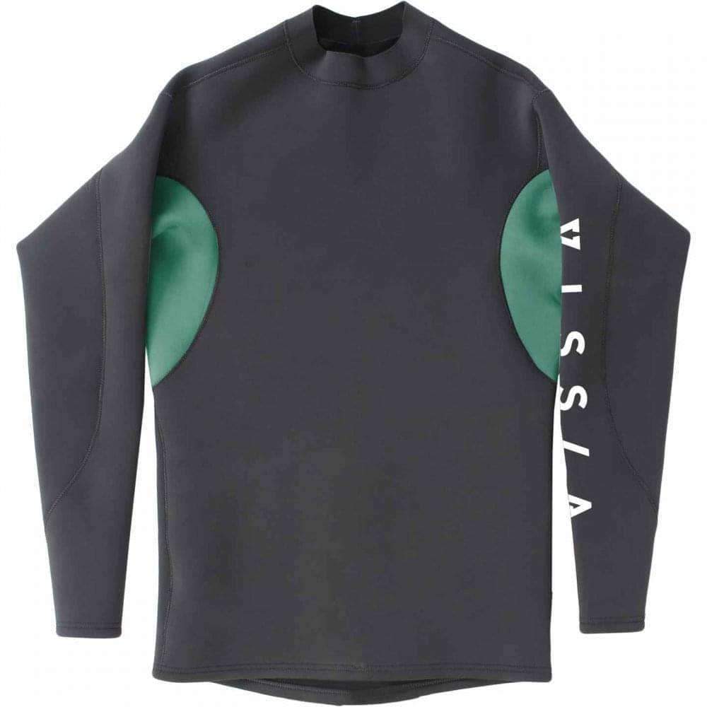 Vissla 1mm Reversible Performance Long Sleeve Wetsuit Jacket Top in Black Mens Wetsuit Top/Jacket by Vissla