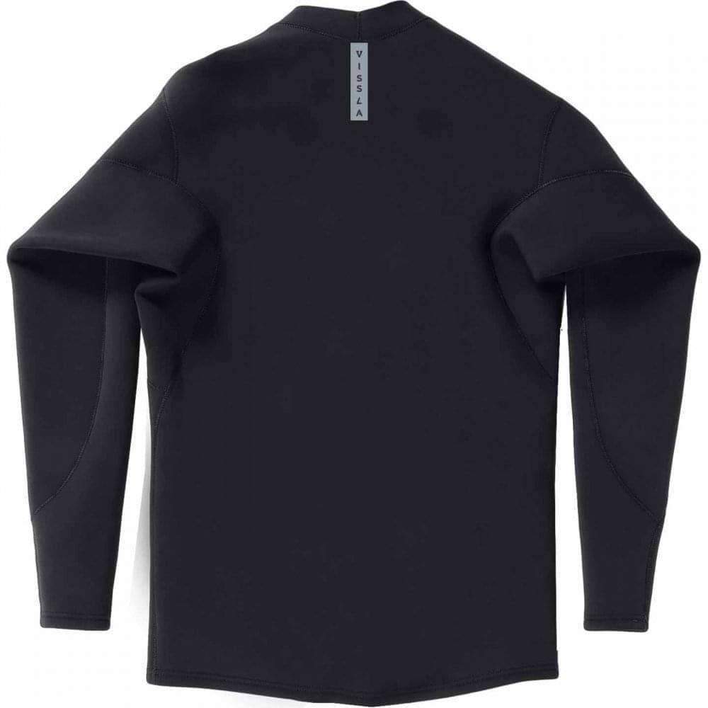Vissla 1mm Reversible Performance Long Sleeve Wetsuit Jacket Top in Black Mens Wetsuit Top/Jacket by Vissla