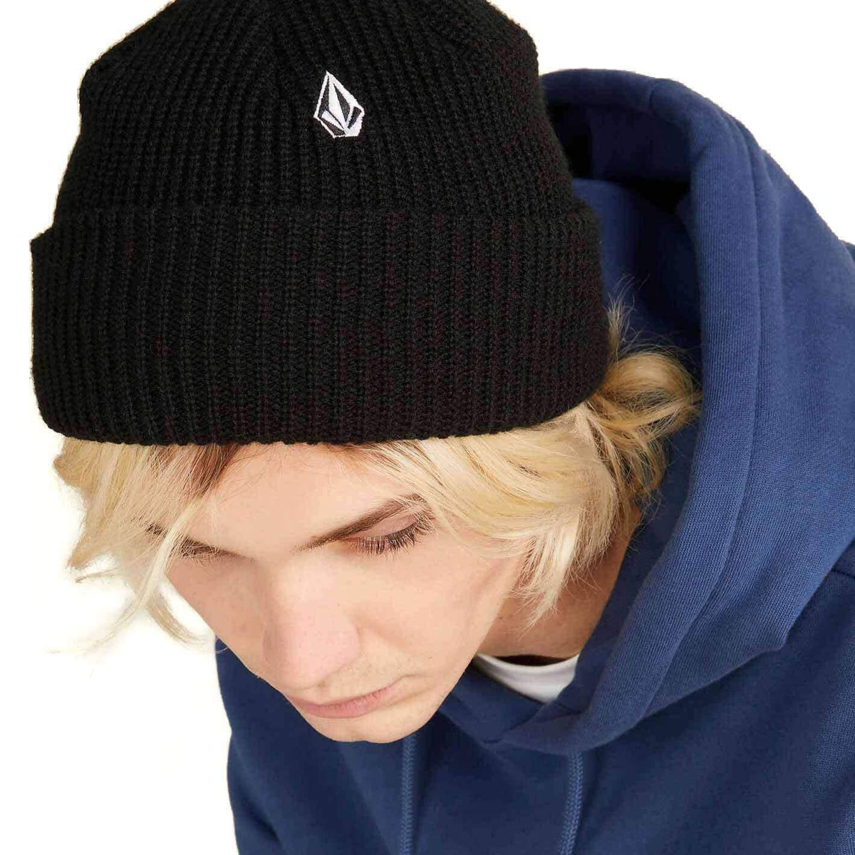 Volcom Full Stone Beanie Black N/A Fold Beanie Hat by Volcom