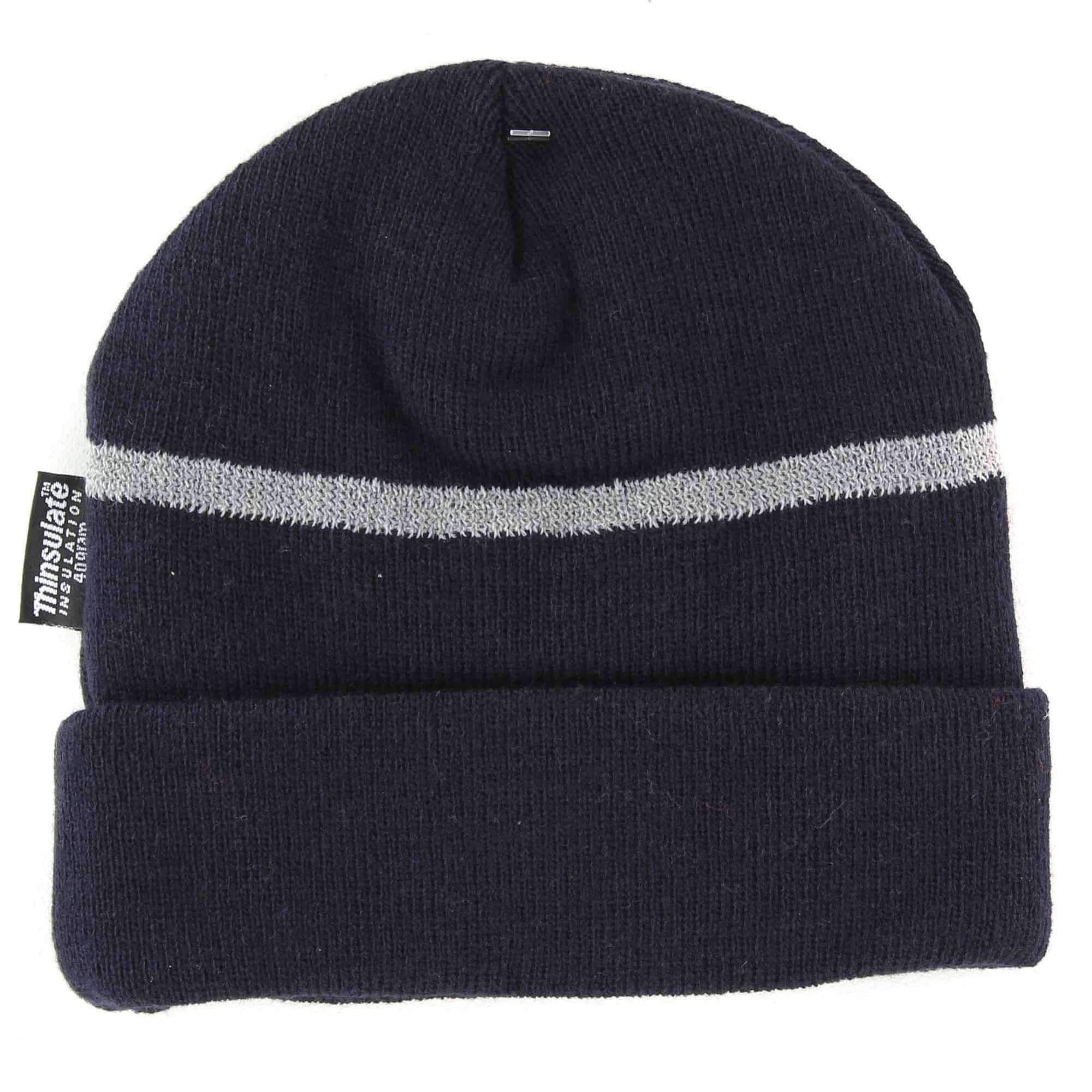 Yakwax Reflecto Thinsulate Junior Beanie in Navy Kids Beanie Hat by Yakwax